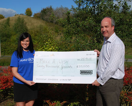 Briggs Equipment donates £20,000 to make wishes come true