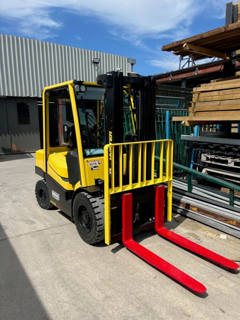Delivery of new Hyster A Series forklifts to Atkinsons Fencing from Briggs Equipment