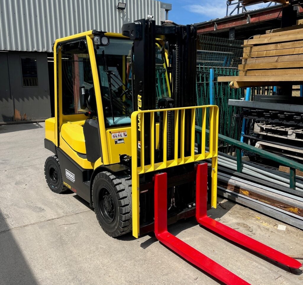 Delivery of new Hyster A Series forklifts to Atkinsons Fencing from Briggs Equipment