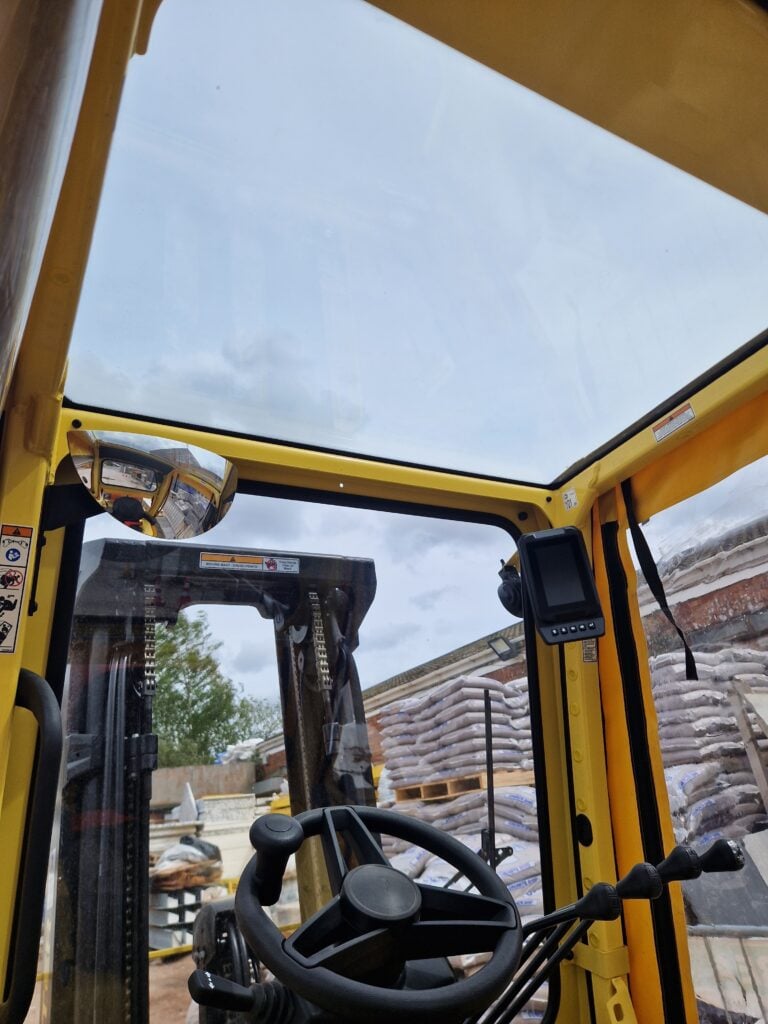 Inside view of the Hyster Forklift