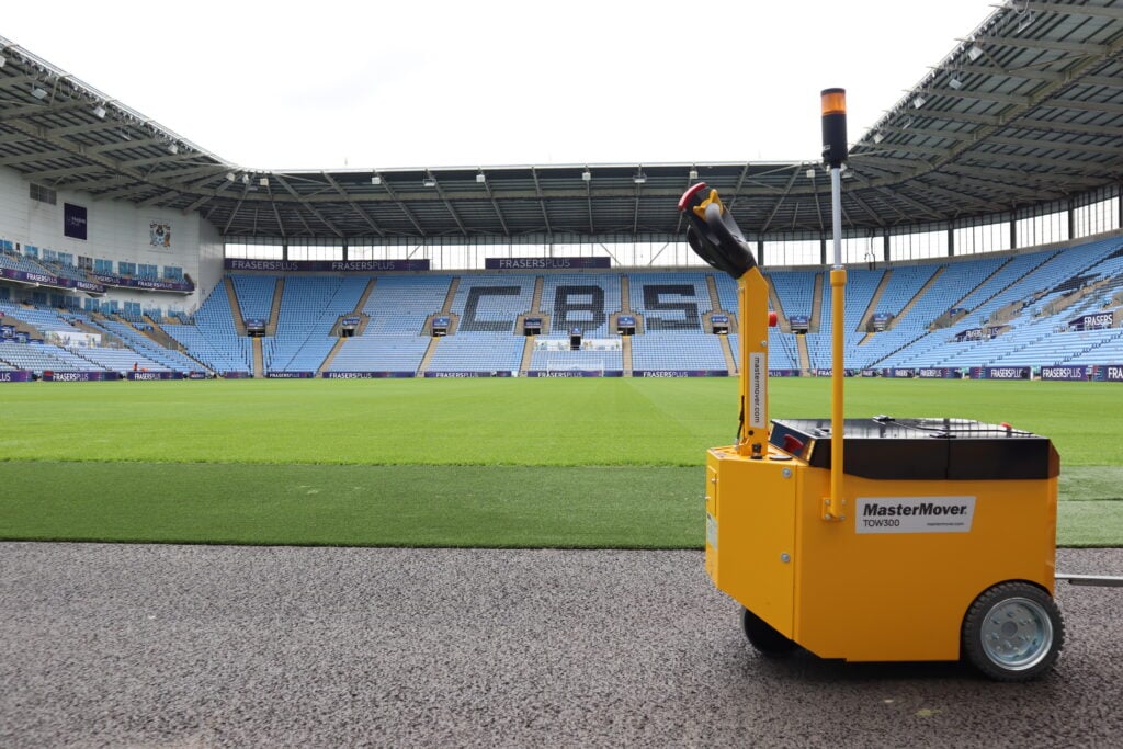 A MAsterMover Tow300 electric tug at Coventry City F.C's football stadium